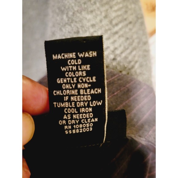 Gray Asymmetrical Pin Stripe Skirt by Lane Bryant Size 26 - Picture 5 of 5